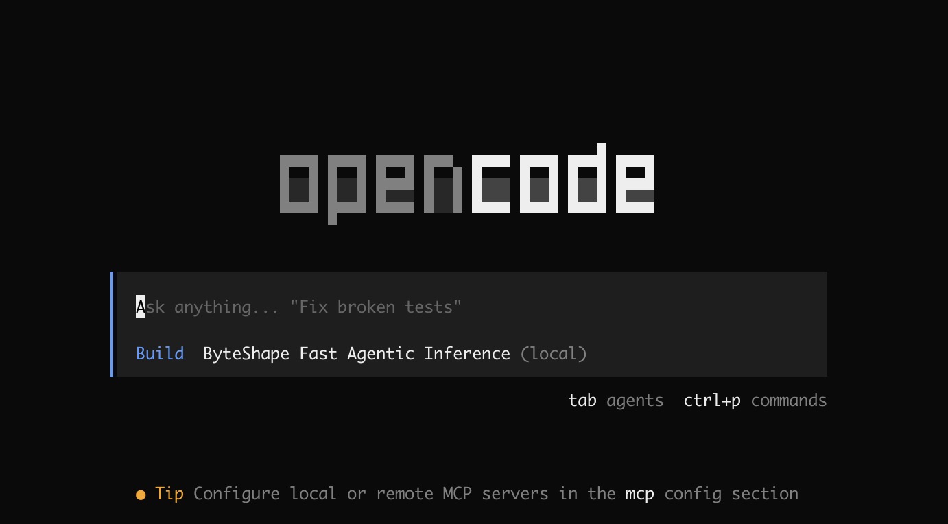 Run a local coding agent with OpenCode and ByteShape models